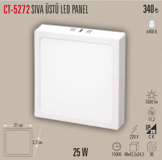 Sıva Üstü Led Panel
