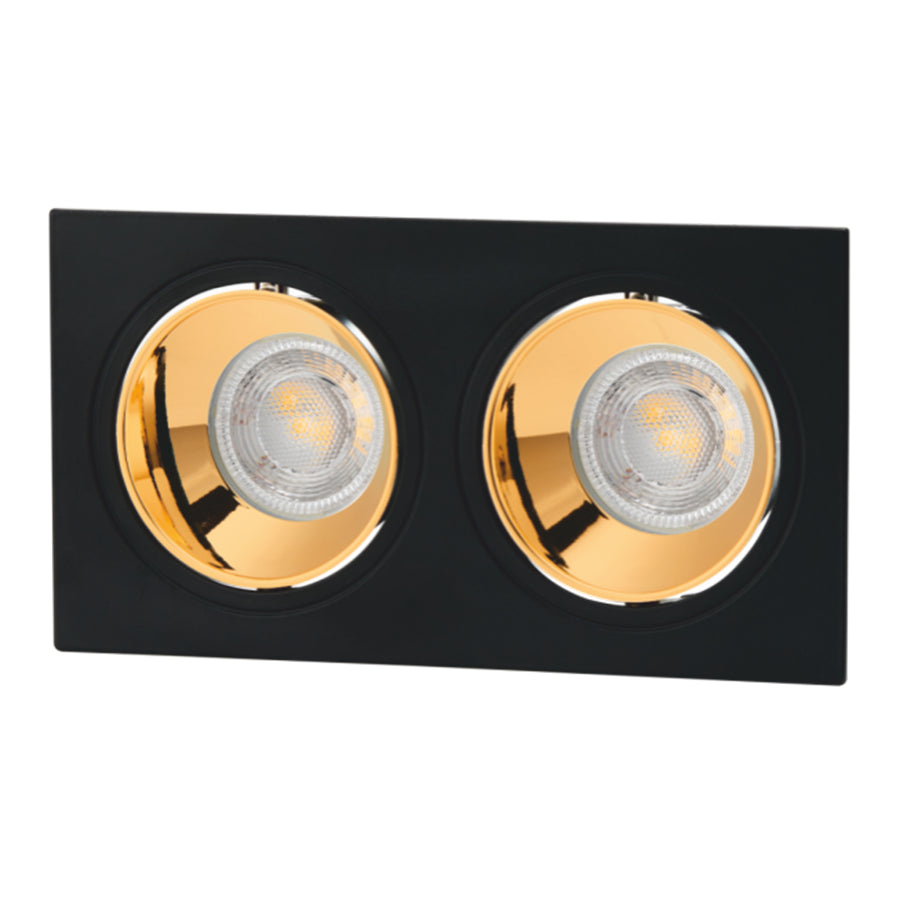 Cata 2'li Jaguar Siyah-Bakır Dekoratif Spot CT-5056 (Ampül ve Duy Hariç)