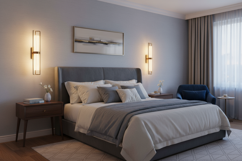 dekoratif aplik modellerini bir evin yatak odasından göster